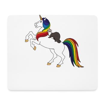 Frettchen - Mousepad (Querformat) - Weiß - Vorne