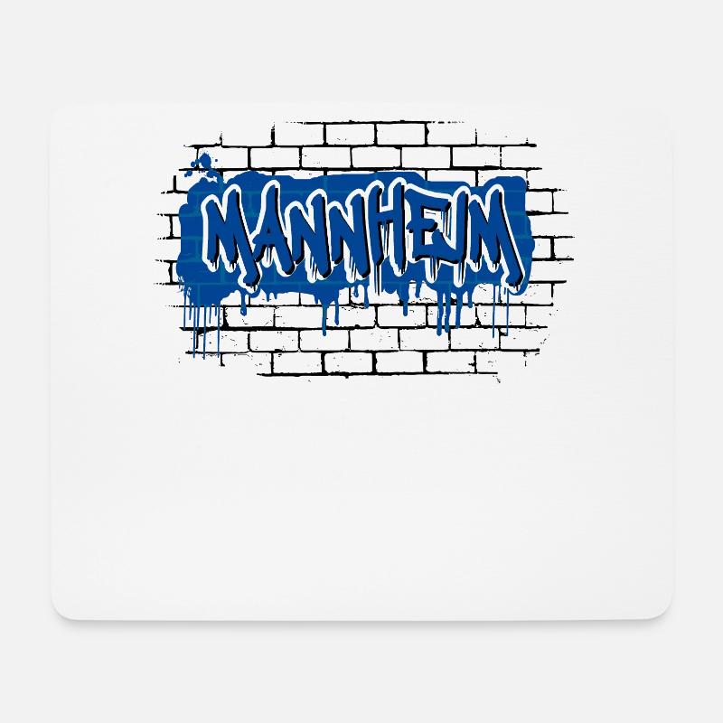 Mannheim Graffiti Waldhof Mannem Monnem MA Ghetto - Mousepad (Querformat) - Weiß