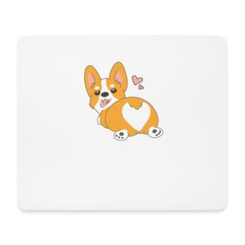 Corgi Cutie Patootie Corgi Butt - Mouse Pad (horizontal) - white - Front