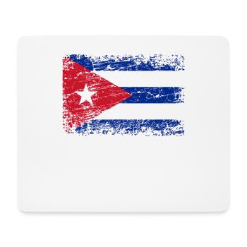 Bannière drapeau Cuba rhum cubain de La Havane - Tapis de souris (format paysage) - blanc - Devant