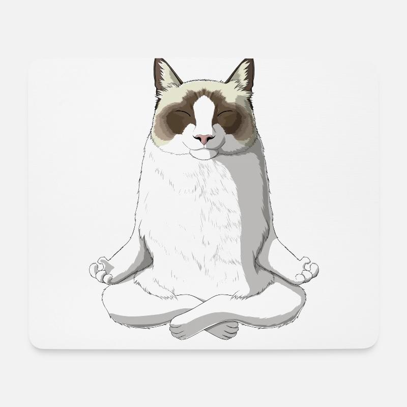Ragdoll Katze - Mousepad (Querformat) - Weiß