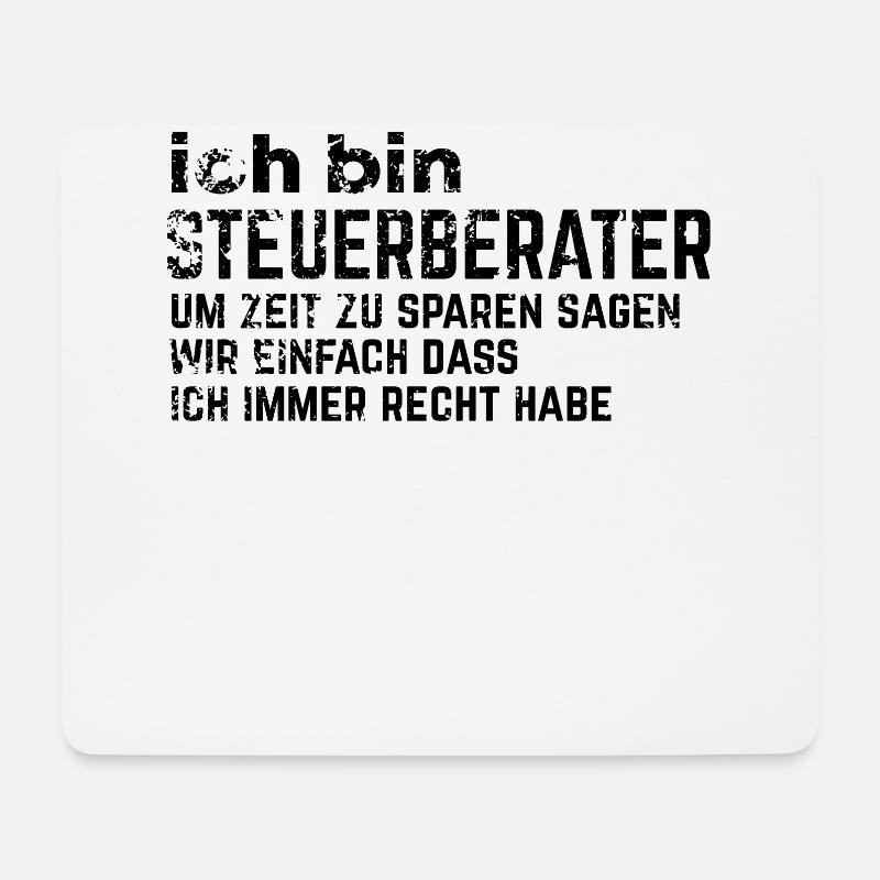 STEUERBERATER - Mousepad (Querformat) - Weiß