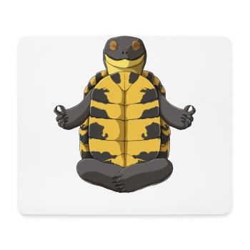 Tortue - Tapis de souris (format paysage) - blanc - Devant