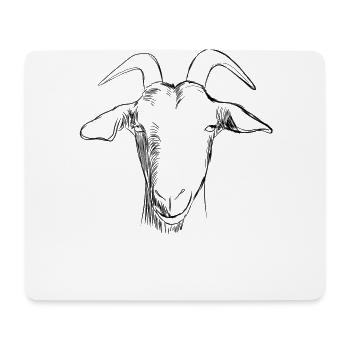 Goat Head - Mouse Pad (horizontal) - white - Front