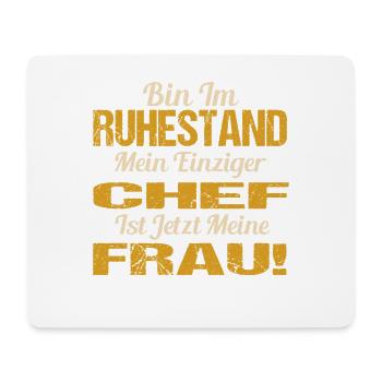 Rente lustig Ruhestand Rentner 2020 Chef Frau - Mousepad (Querformat) - Weiß - Vorne
