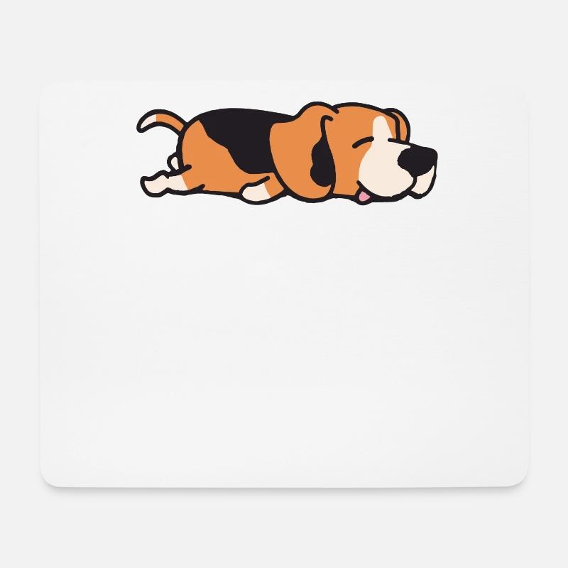 Beagle Hund - Mousepad (Querformat) - Weiß