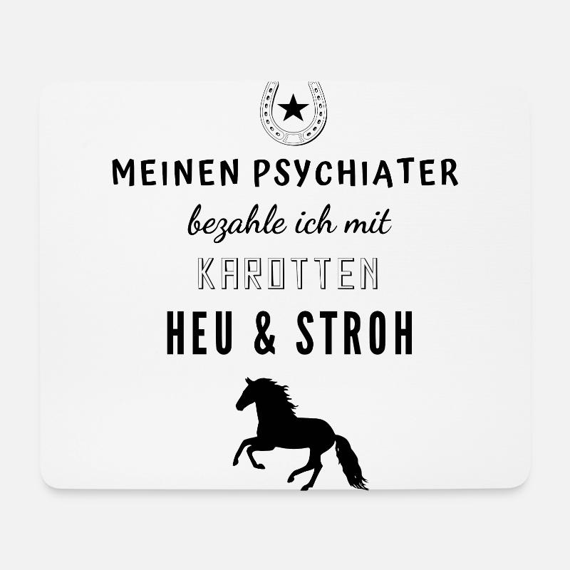 Pferdespruch - Mousepad (Querformat) - Weiß