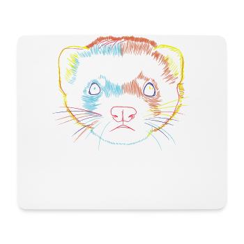 Furets - Tapis de souris (format paysage) - blanc - Devant