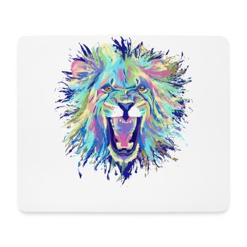 Löwe - Mousepad (Querformat) - Weiß - Vorne