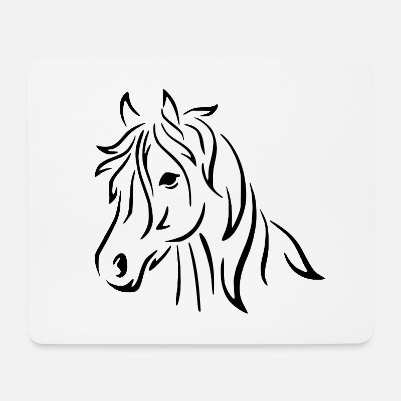 Horsehead - Mouse Pad (horizontal) - white