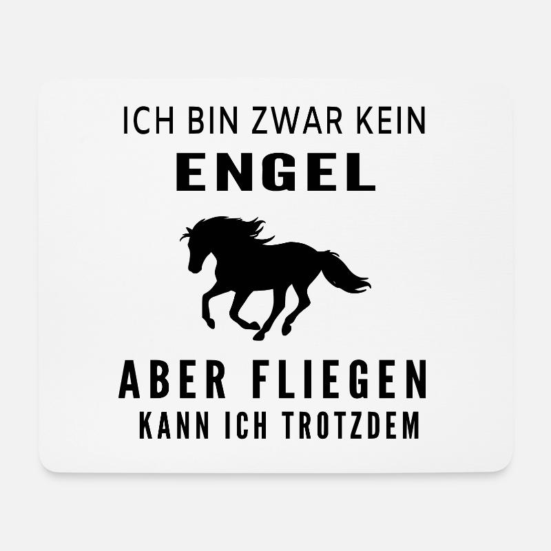 Reiterin - Mousepad (Querformat) - Weiß