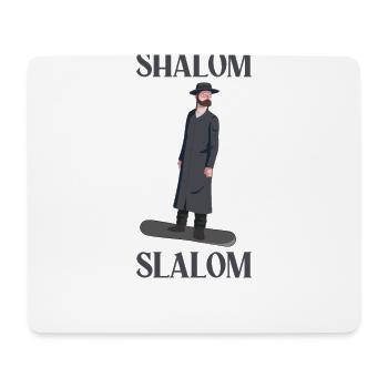 Shalom Slalom Rabi Design Giftidea - Mousepad (Querformat) - Weiß - Vorne