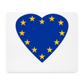 Étoiles de l'UE en forme de cœur Europe Union européenne - Tapis de souris (format paysage) - blanc - Devant