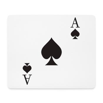 Ace of Spades Card Card Game Poker Costume Carnaval - Tapis de souris (format paysage) - blanc - Devant