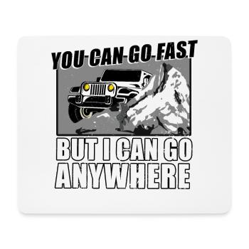 lustig jeepfahrer - Mousepad (Querformat) - Weiß - Vorne