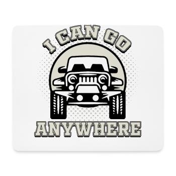 Hubraum Geländewagen - Mousepad (Querformat) - Weiß - Vorne