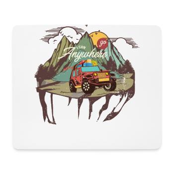Geländewagen Offroad - Mousepad (Querformat) - Weiß - Vorne