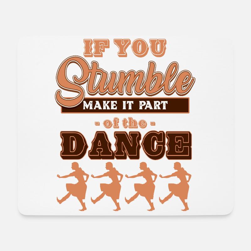 Linedance, Line dancing Boots - Mousepad (Querformat) - Weiß