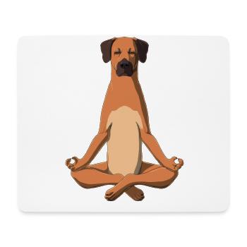 Yoga Rhodesian Ridgeback - Tapis de souris (format paysage) - blanc - Devant