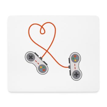 Video Gamer Valentines Day Valentinstag Konsole - Mousepad (Querformat) - Weiß - Vorne