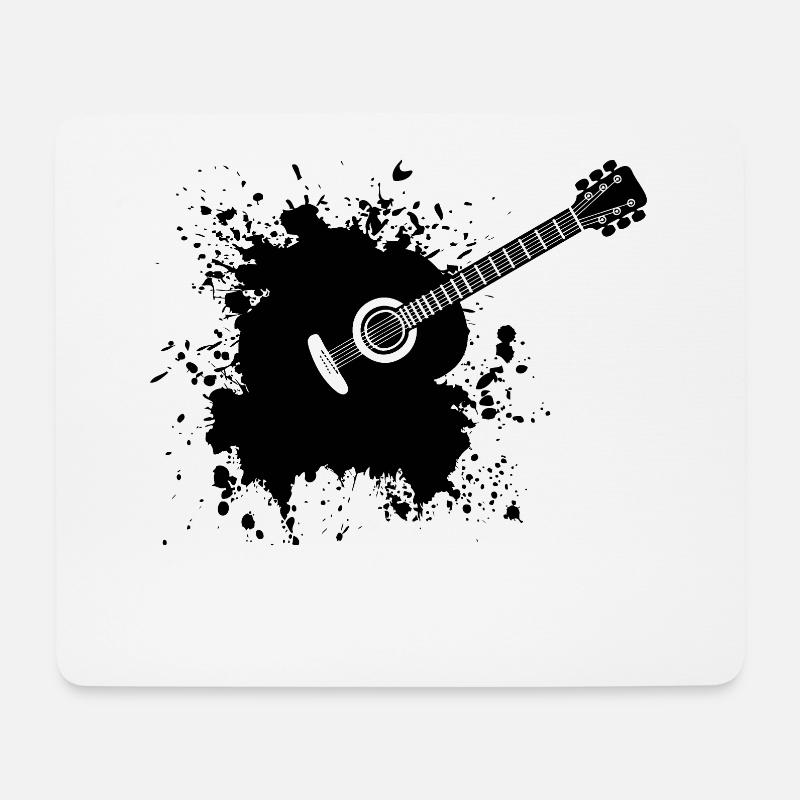 Gitarre Musik - Mousepad (Querformat) - Weiß