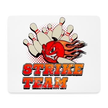 Bowling, Bowling strike - Mousepad (Querformat) - Weiß - Vorne