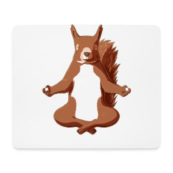 Yoga Eichhörnchen - Mousepad (Querformat) - Weiß - Vorne