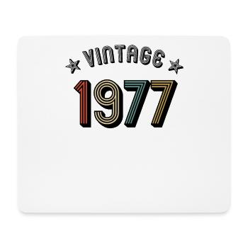 1977 vintage retro vintage année de naissance anniversaire - Tapis de souris (format paysage) - blanc - Devant