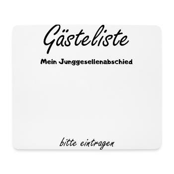 Bachelorette party guest list Jga party gift - Mouse Pad (horizontal) - white - Front
