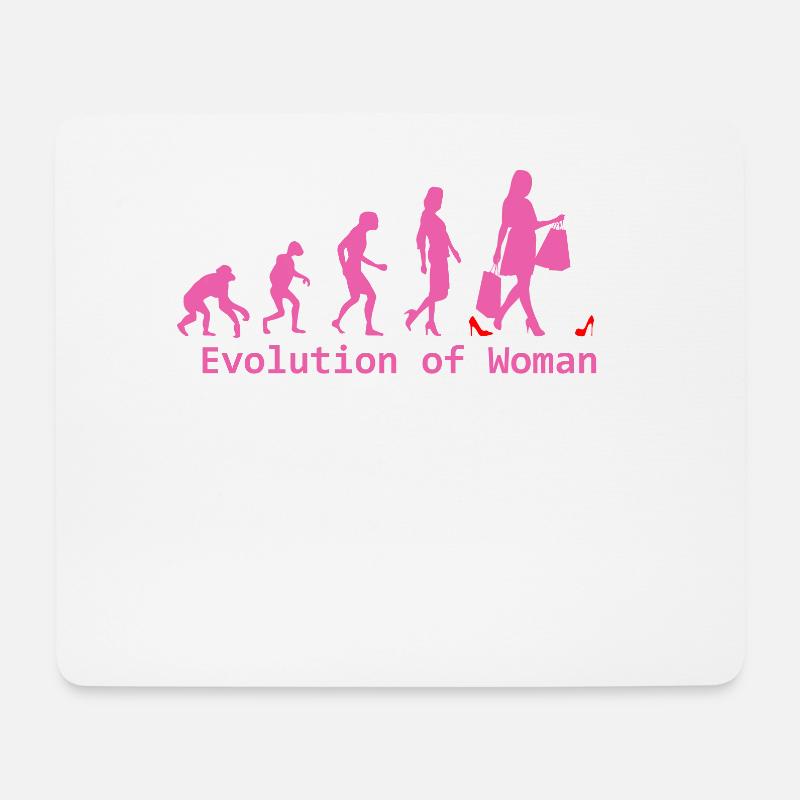 evolution of women - Mouse Pad (horizontal) - white