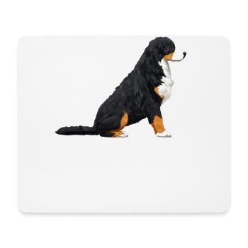 Chien de sennenhund bernois - Tapis de souris (format paysage) - blanc - Devant
