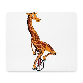 Unicycle, unicycle giraffe - Mouse Pad (horizontal) - white - Front