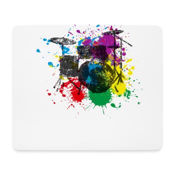 Batterie musicien cadeau pour batteur - Tapis de souris (format paysage) - blanc - Devant