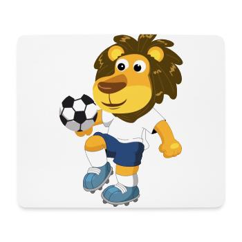 Fussball Blau Weiß Fussballer Löwe Kreisklasse - Mousepad (Querformat) - Weiß - Vorne