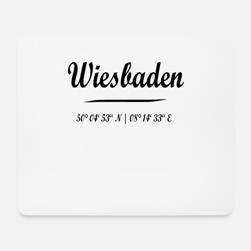 Wiesbaden - Mousepad (Querformat) - Weiß
