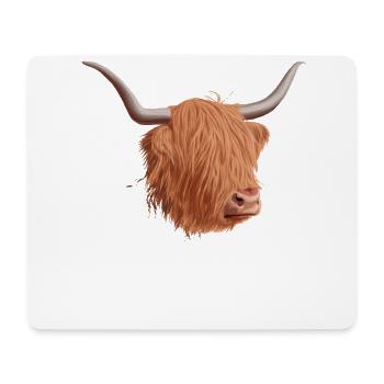 Scottish Highland Cow - Mouse Pad (horizontal) - white - Front