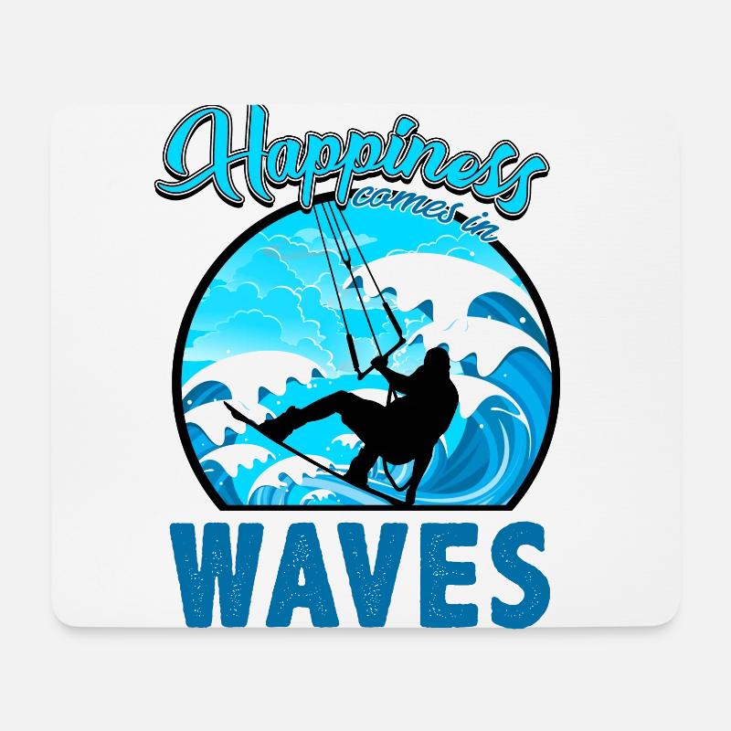 Kitesurfing, Kiteboarding - Mousepad (Querformat) - Weiß