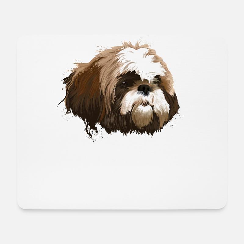 Shih Tzu Hund - Mousepad (Querformat) - Weiß