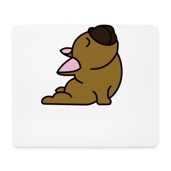 Mops yoga shirt - Mouse Pad (horizontal) - white - Front