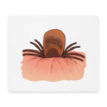 Zecke Zecken Ungeziefer Schädling Insekt Ekel - Mousepad (Querformat) - Weiß - Vorne