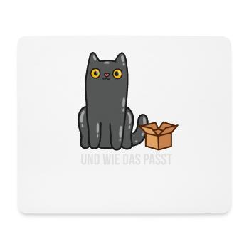 Witzige Katze im Karton - Mousepad (Querformat) - Weiß - Vorne