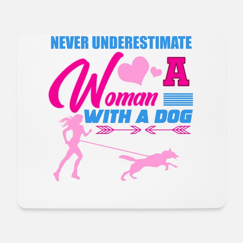 Hunde Sport, Canicross - Mousepad (Querformat) - Weiß