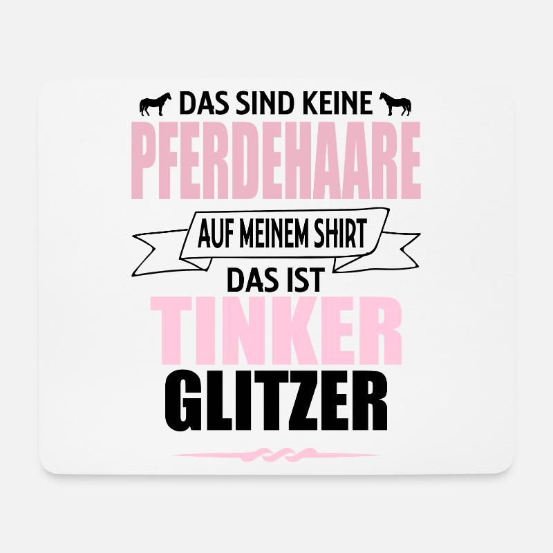Pferde Pferd Tinker Gipsy Cobs Reiter Geschenk - Mousepad (Querformat) - Weiß