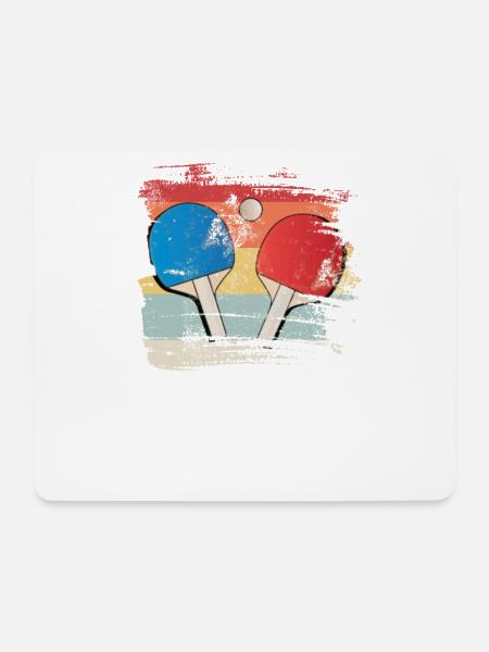 Tischtennis Geschenk für Tischtennis Spieler - Mousepad (Querformat) - Weiß