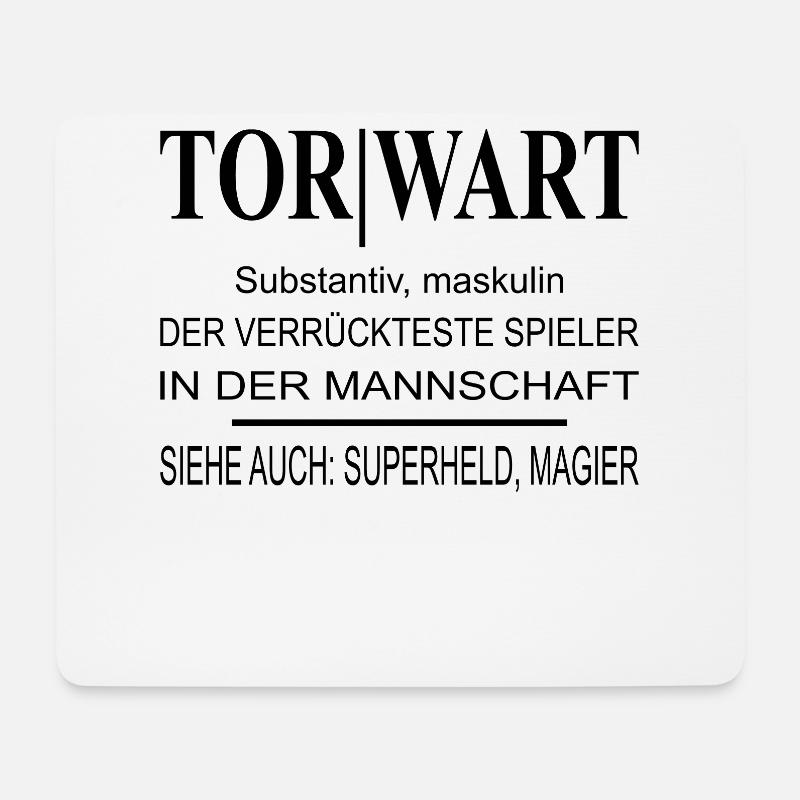 Torwart verrücktester Spieler Design Geschenkidee - Mousepad (Querformat) - Weiß