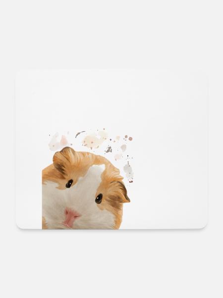 Curious Guinea Pig - Mouse Pad (horizontal) - white