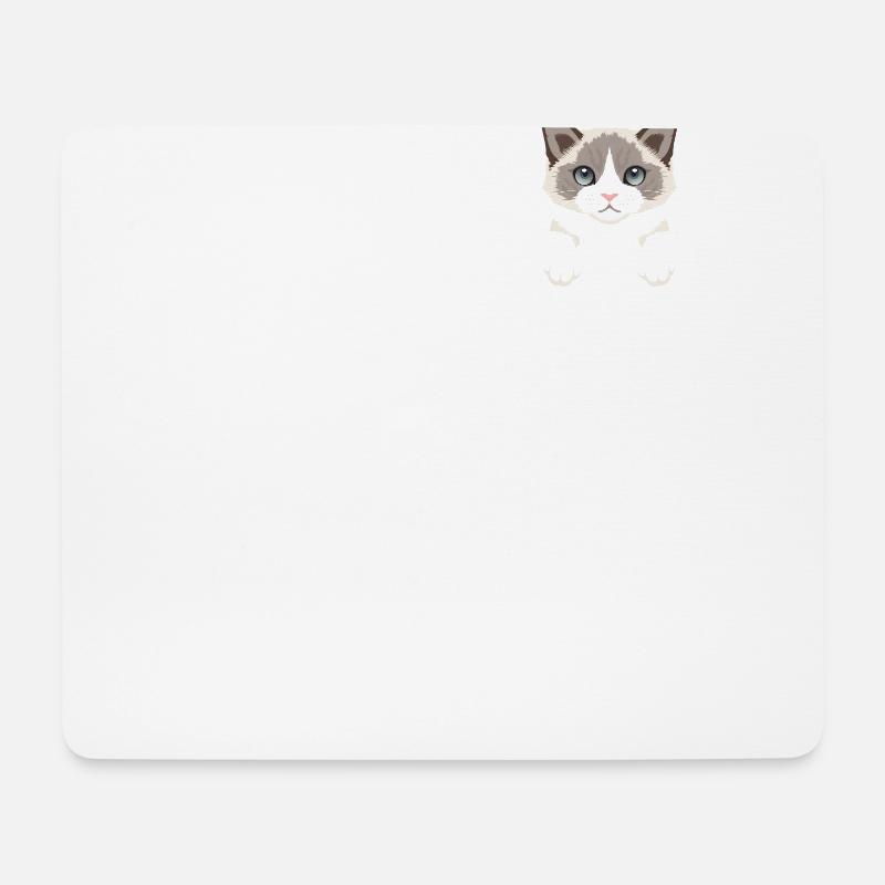 Ragdoll Katzentasche - Mousepad (Querformat) - Weiß