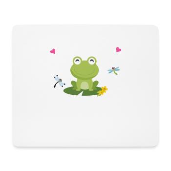 Grenouille - Tapis de souris (format paysage) - blanc - Devant