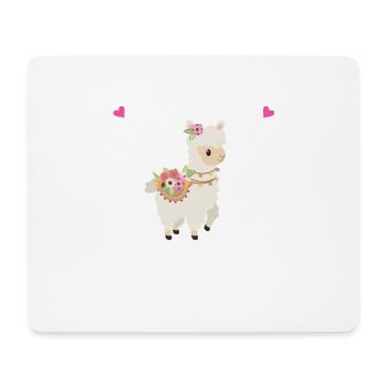 Alpaca - Mouse Pad (horizontal) - white - Front