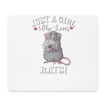 Pet Rat - Mouse Pad (horizontal) - white - Front